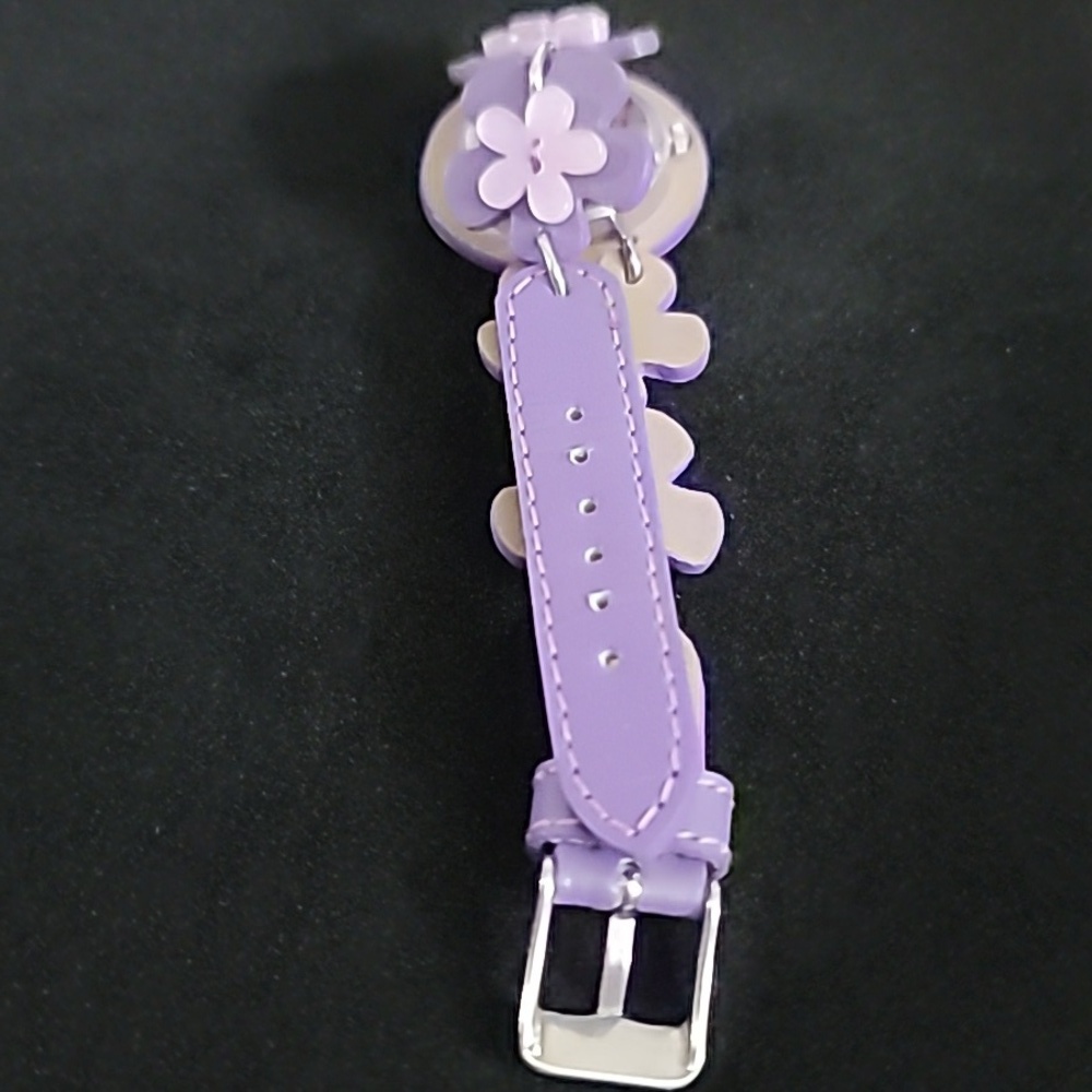 Kids / Womens Faded Glory Purple Floral Watch - Picture 4 of 6